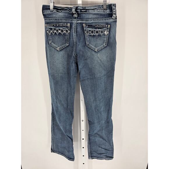 Truth Be Told Womens Sz 8 Classic Slim Boot Blue Jeans Medium Wash Y2K - Picture 5 of 5
